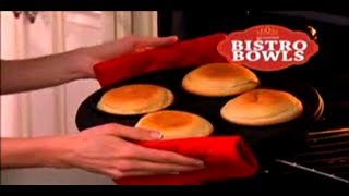 Bistro Bowls As Seen On TV Commercial Buy Bistro Bowls As Seen On TV Edible Bread Bowl Maker Pan [upl. by Annabela]