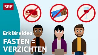 Was ist Fasten – einfach erklärt  Kindervideos  SRF Kids [upl. by Maise]