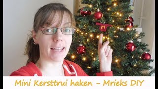 Mini Kersttrui haken  made by Mriek  DIY [upl. by Blanch]