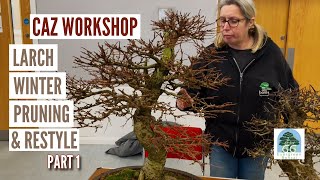 Caz Workshop Larch Bonsai  Winter Pruning amp Restyle part 1 [upl. by Sukramaj850]