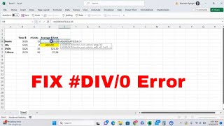 How to fix DIV0 Error in Excel 2010 [upl. by Krigsman537]