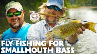 FLY FISHING for Smallmouth Bass Streamers  Poppers [upl. by Basilius882]