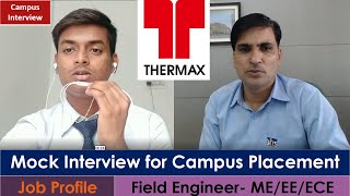 Thermax Largest Boiler Manufacturing MNC I Campus Interview I Campus Placements I Shubham Kumar [upl. by Keeryt659]