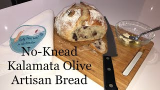 NoKnead Kalamata Olive Artisan Bread [upl. by Assirek541]