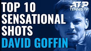 Top 10 Sensational David Goffin Shots [upl. by Einhpets]