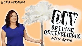 Ostrich Feather Centerpieces  How to Build a Beautiful Feather Centerpiece [upl. by Tiras]