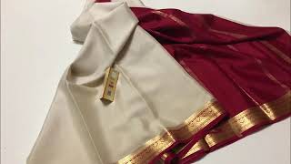 New arrival pure mysore silk saree collections with pricepure mysore silk crepe sarees with blouse [upl. by Eesak648]