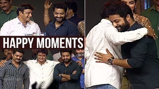 Jr NTR and Balakrishna Happy Moments  Aravinda Sametha Success Meet  Manastars [upl. by Googins]