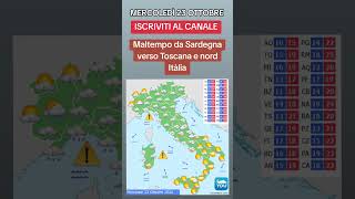 MALTEMPO CON TEMPORALI SU SARDEGNA TOSCANA E AL NORD  METEO 23 Ottobre 2024 meteo [upl. by Senhauser]