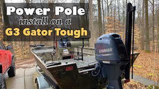 Installing a Power Pole on a G3 Gator Tough Jon  Direct to Transom Installation [upl. by Lehsar158]