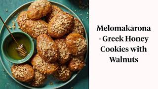 Greek Honey Walnut Cookies Melomakarona [upl. by Feeney]