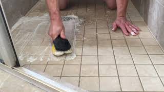 How to clean a tile shower floor [upl. by Asserrac]