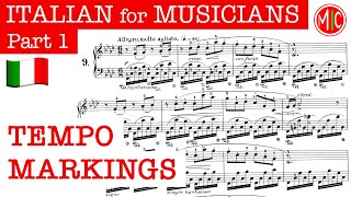 Italian for Musicians 1  Tempo markings  Italian Music Terminology [upl. by Fujio]