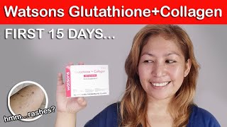 WATSONS GLUTATHIONE  COLLAGEN REVIEW  15 Days After [upl. by Anidene]