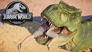 Humans vs All Carnivore Dinosaurs  Jurassic World Evolution  Return to Jurassic Park [upl. by Kcinimod346]