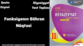 2023 Test Toplusu Funksiyanın böhran nöqtəsi 4172 [upl. by Durer]