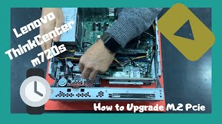 How to upgrade M2 Pcie Nvme SSD Lenovo ThinkCentre M720s disassembly [upl. by Macleod]