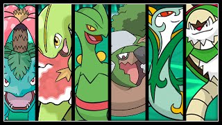 FULL POKEMON GRASS STARTERS TEAM FINAL EVOLUTIONS [upl. by Sivartal227]