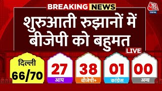 Delhi Election Result 2025 LIVE Updates शुरुआती रुझान में बीजेपी को बहुमत  BJP  AAP  Congress [upl. by Lucio951]