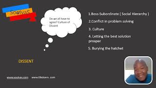 Dissent Culture in problem solving 8 of 20 I SOuLVAS I eLxA Life Doers [upl. by Acnalb]