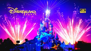 4K Disney Illuminations 2024 I Disney Illuminations Disneyland Paris I Disney Castle Illumination I [upl. by Ecilayram]