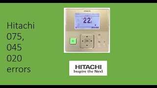 Hitachi Air source heat pump error 070 045 and 020 Yutaki [upl. by Gagne]