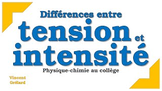 La tension et lintensité  quelles différences   PhysiqueChimie au collège [upl. by Alimrahs]