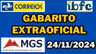 CONCURSO DOS CORREIOS  GABARITO MGS 2024  NÍVEL MÉDIO  PROVA DE MATEMÁTICA  BANCA IBFC ibfc [upl. by Jb]