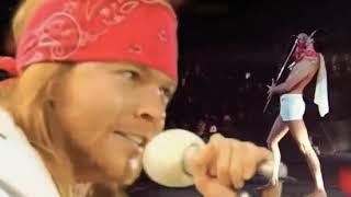 GOLDEN DUET Freddie Mercury amp Axl Rose from Guns N Roses We Will Rock You Live [upl. by Akcirederf]