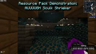 AUUUUGH Sculk Shrieker  Minecraft Java Resource Pack [upl. by Adlesirk370]