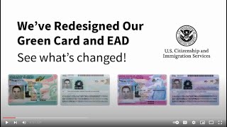 USCIS Unveils New 2023 Green Card and EAD Designs [upl. by Chil]