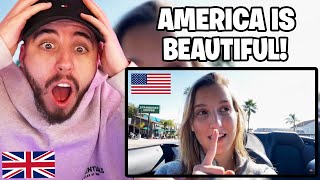 Brit Reacts to Europeans First Impressions of AMERICA California🌴 [upl. by Esela]