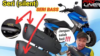 ADA DUA TIPE KNALPOT PROLINER NEO SERIES SERI SILENT DAN BASS YAMAHA NMAX PROLINER RACING EXHAUST [upl. by Farah]