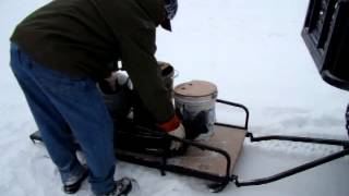 ATV or Snowmobile Pull Behind Ice Fishing Utility Dogsled [upl. by Irwin]