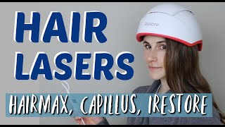 LASER THERAPY FOR HAIR GROWTH REVIEW HAIRMAX CAPILLUS IRESTORE DR DRAY [upl. by Virgel]