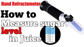 How to measure sugar in juice  Refractometer practical  Hand Refractometer [upl. by Lussi334]