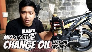 Yamaha Mio Sporty How to Change Oil  Engine Oil  Gear Oil [upl. by Nylrem108]