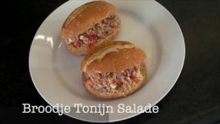 Broodje Tonijn Salade maken Myyvel [upl. by Ryter]