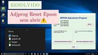 Adjprog Reset da Epson sem abrir Resolvido  Passo a passo [upl. by Norad]