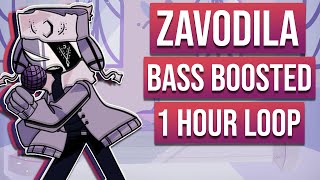 Friday Night Funkin VS Ruv  Zavodila Bass Boosted  BOTPLAY  1 hour loop [upl. by Ocihc715]