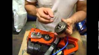 Chainsaw Repair  How to Replace the Clutch and Oil Pump on a Chainsaw [upl. by Ymrots690]