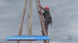 Homem morre eletrocutado em Marília [upl. by Eahc]