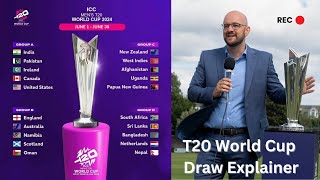 T20 World Cup 2024 Schedule  T20 World Cup 2024 Time Table Groups Format amp Schedule [upl. by Atnahs]