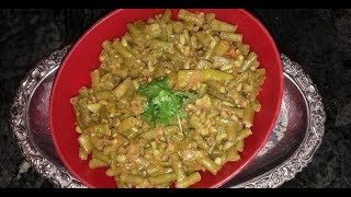 चवला फली की टेस्टी सब्जी chawla fali for lunch box in 5 mnt by cook with heart [upl. by Wrand]