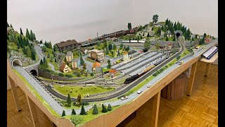 Model Train Traffic on Märklin H0 Layout [upl. by Yelda]