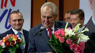 Zeman reelected as Czech president [upl. by Lasyrc726]