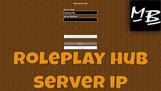 Minecraft Roleplay Hub Server IP Address [upl. by Wade]