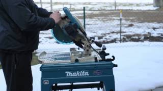 Makita LF1000 Flipover Saw handling [upl. by Roht730]