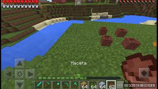 Como hacer una maceta en Minecraft PE [upl. by Ingemar43]