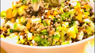 Lentils Salad Mediterranean style [upl. by Sinned86]